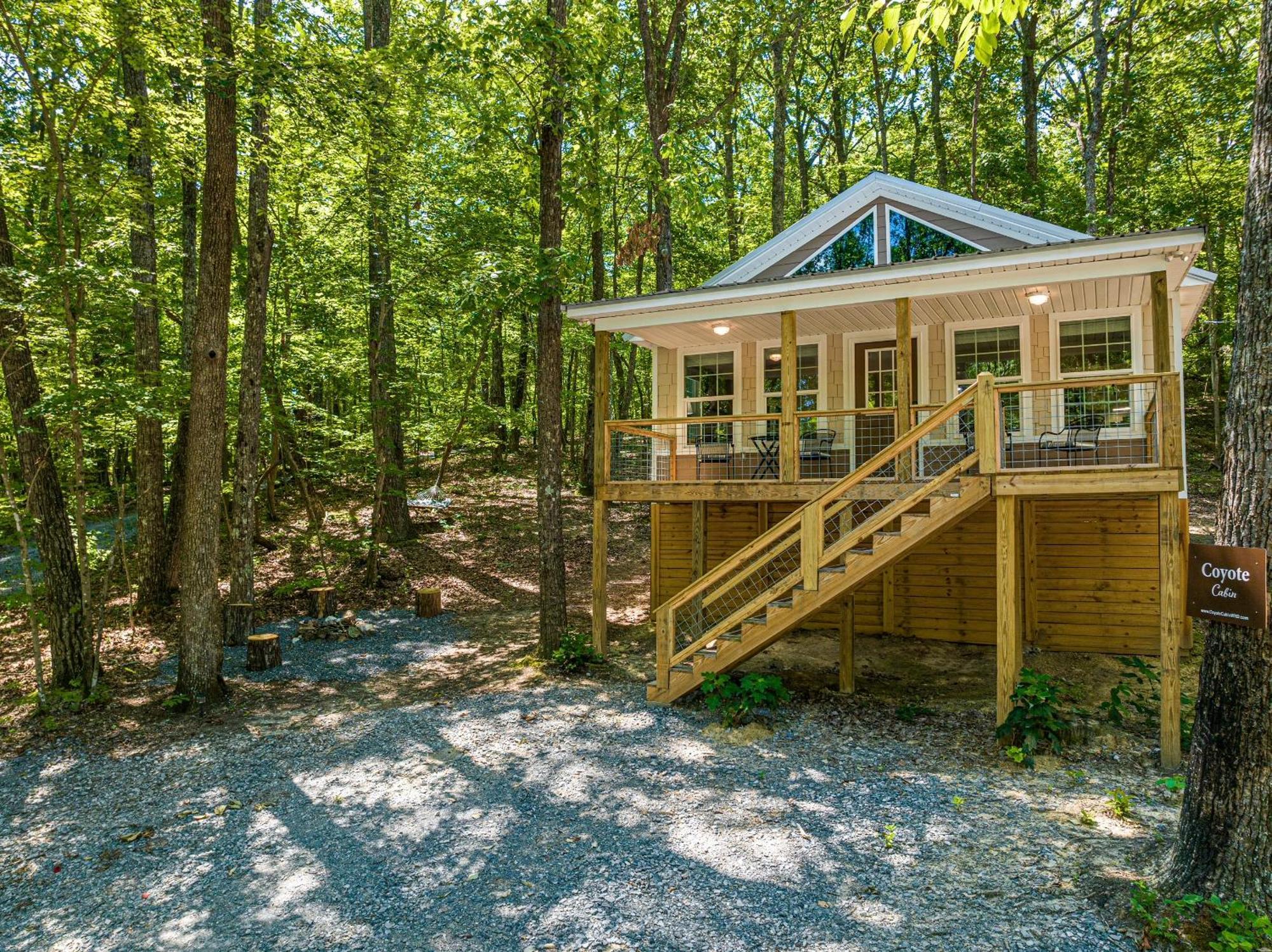 Coyote Cabin At Woodland Retreat At Desoto Beside Desoto State Park Fort Payne Ngoại thất bức ảnh